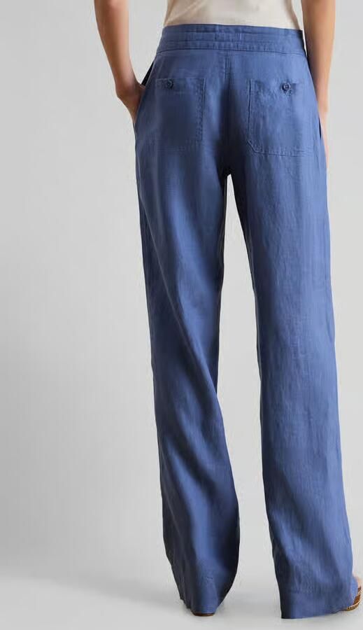Lauren Ralph Lauren regular fit wijdte broek van puur linnen - Foto 4