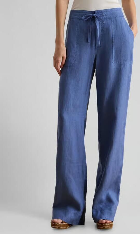 Lauren Ralph Lauren regular fit wijdte broek van puur linnen - Foto 3