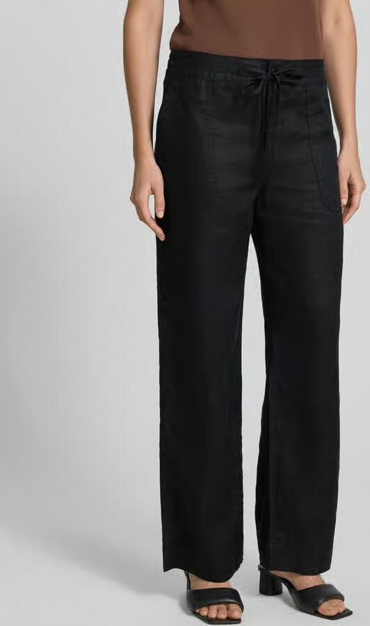 Lauren Ralph Lauren Loose fit linnen broek met elastische band model 'JOVONIE' - Foto 4