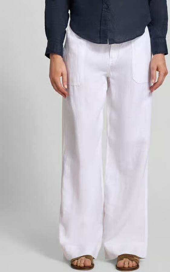 Lauren Ralph Lauren Wide leg stoffen broek met strikceintuur model 'JOVONIE' - Foto 6