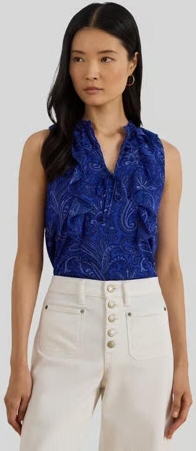 Lauren Ralph Lauren Relaxed fit blousetop met paisleymotief - Foto 4
