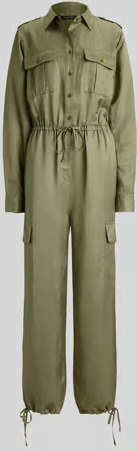 Lauren Ralph Lauren relaxed fit jumpsuit van mix van viscose en linnen - Foto 2
