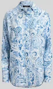 Lauren Ralph Lauren relaxed fit linnen blouse van puur linnen met all-over motief - Foto 2