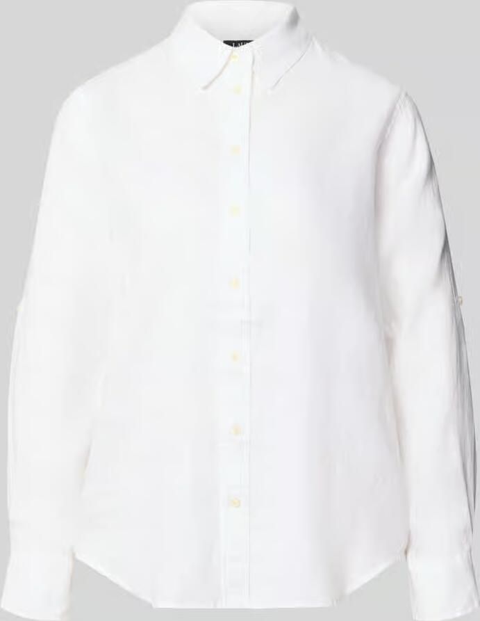 Lauren Ralph Lauren Overhemdblouse met afgeronde zoom model 'KARRIE' - Foto 2