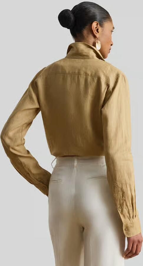 Lauren Ralph Lauren Regular fit linnen blouse met overhemdkraag model 'KARRIE' - Foto 3