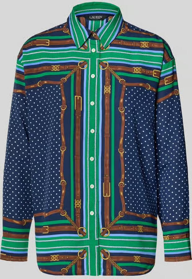 Lauren Ralph Lauren Relaxed fit overhemdblouse met all-over print model 'Kotta'
