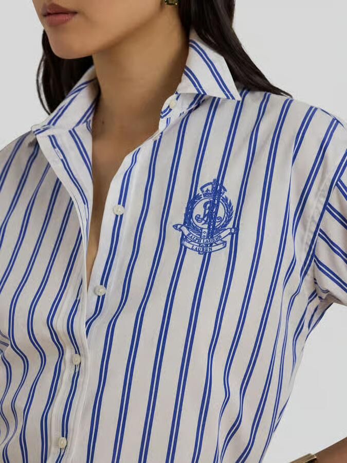 Lauren Ralph Lauren relaxed fit overhemdblouse van puur katoen