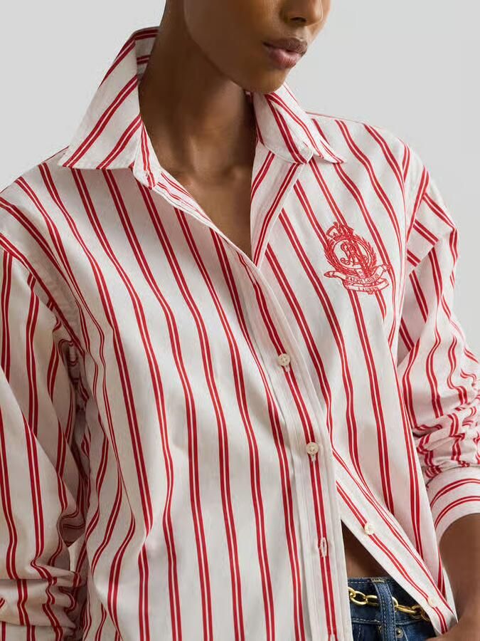 Lauren Ralph Lauren relaxed fit overhemdblouse van puur katoen