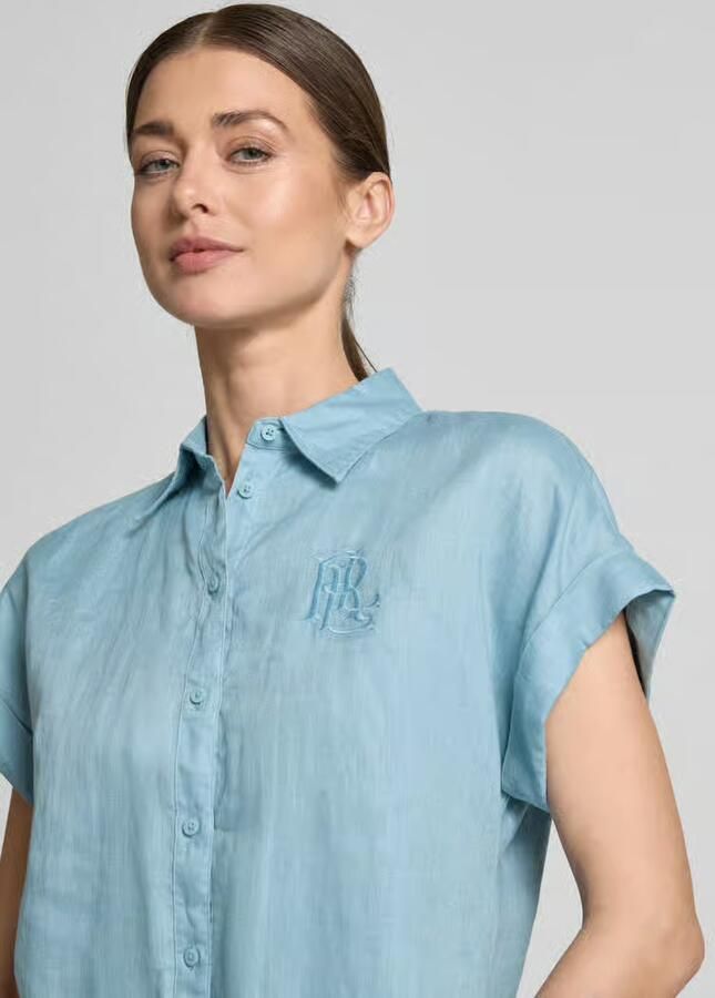 Lauren Ralph Lauren relaxed fit overhemdblouse van puur linnen