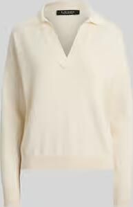 Lauren Ralph Lauren relaxed fit pullover van katoenmix met polokraag