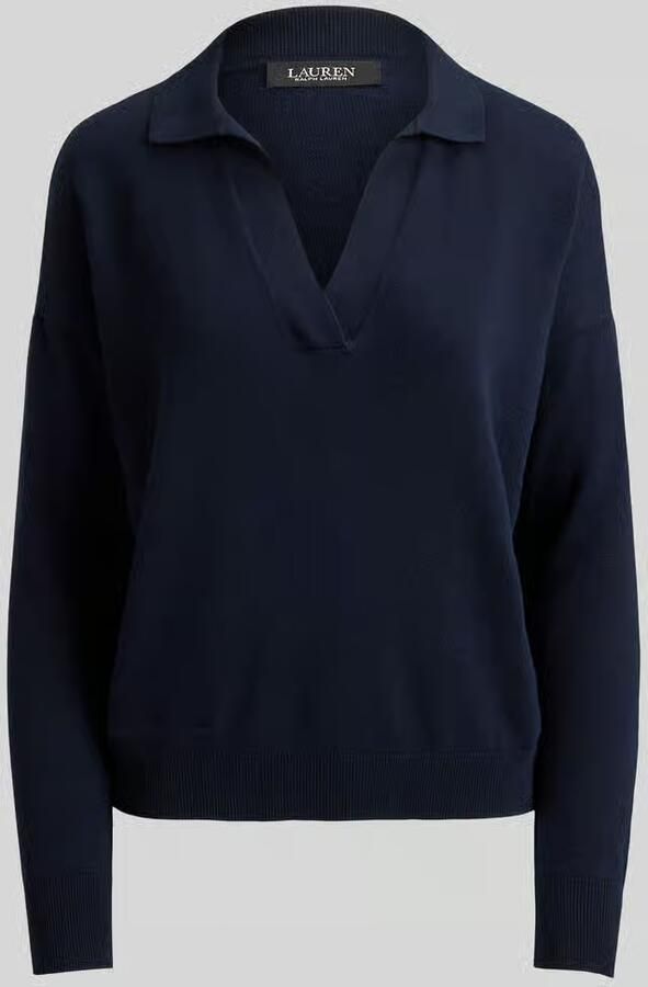 Lauren Ralph Lauren relaxed fit pullover van katoenmix met polokraag - Foto 2