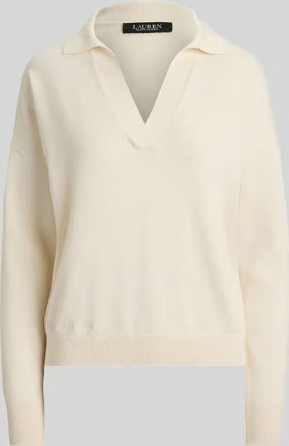Lauren Ralph Lauren relaxed fit pullover van katoenmix met polokraag - Foto 2