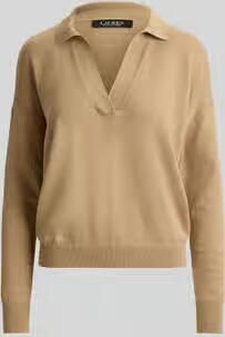 Lauren Ralph Lauren relaxed fit pullover van katoenmix met polokraag