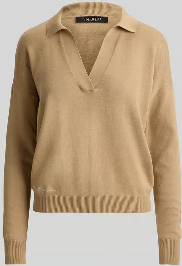 Lauren Ralph Lauren relaxed fit pullover van katoenmix met polokraag - Foto 2