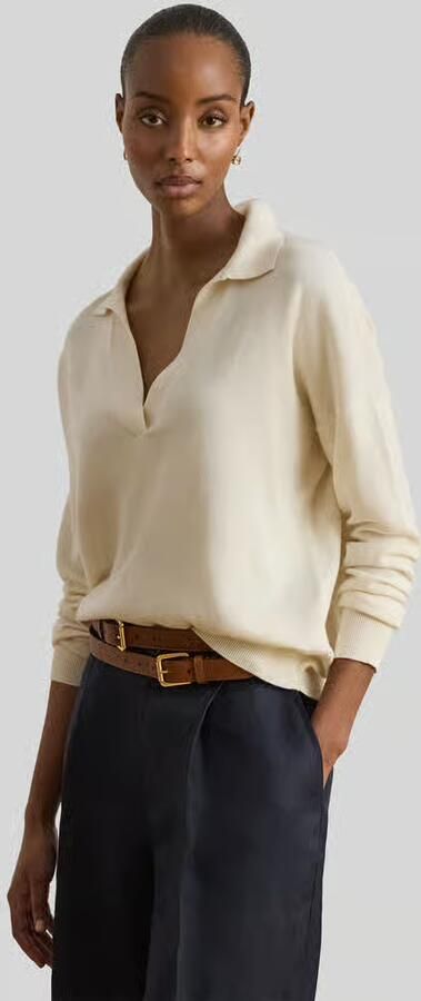 Lauren Ralph Lauren relaxed fit pullover van katoenmix met polokraag - Foto 3