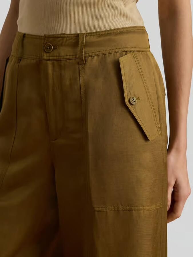 Lauren Ralph Lauren Relaxed tapered cargobroek van mix van viscose en linnen