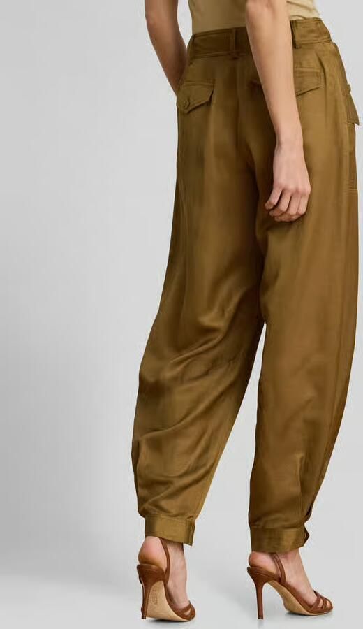 Lauren Ralph Lauren Relaxed tapered cargobroek van mix van viscose en linnen - Foto 3