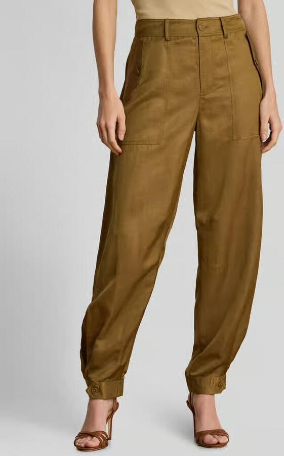 Lauren Ralph Lauren Relaxed tapered cargobroek van mix van viscose en linnen - Foto 2