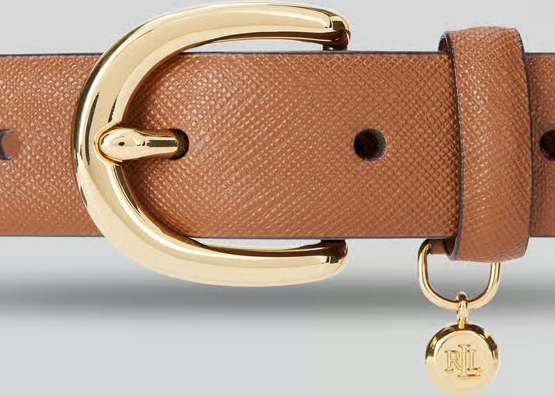 Lauren Ralph Lauren Leren riem met fijn structuurmotief model 'CHARM' - Foto 3