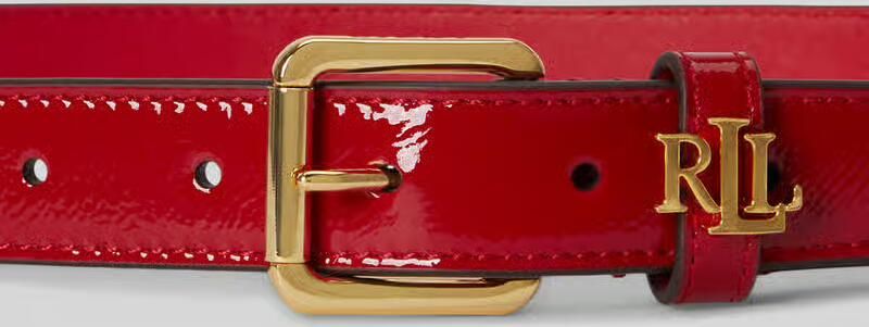 Lauren Ralph Lauren Riem van echt leer met logodetail