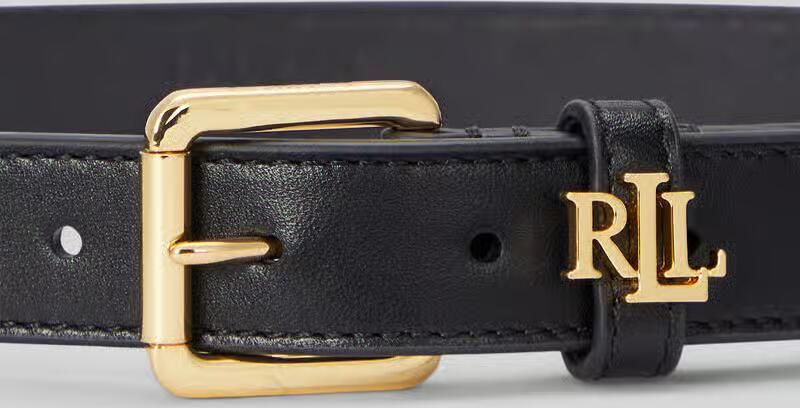 Lauren Ralph Lauren Riem van runderleer met labelapplicatie - Foto 3