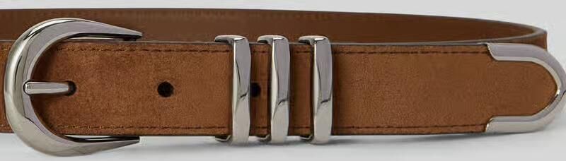 Lauren Ralph Lauren Riem van echt leer met metallic accenten