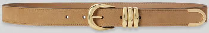 Lauren Ralph Lauren Riem van echt leer met metallic accenten