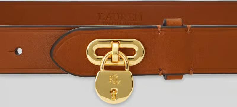 Ralph Lauren Leren riem met hangslot Brown Dames - Foto 3