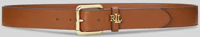 Lauren Ralph Lauren Riem van runderleer met labelapplicatie