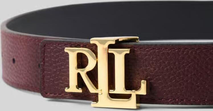 Lauren Ralph Lauren Riem van echt rundleer model 'REV'