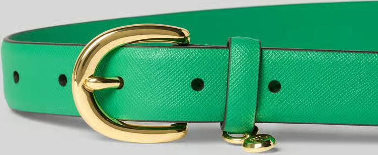 Lauren Ralph Lauren Riem van runderleer met bedeltje - Foto 2