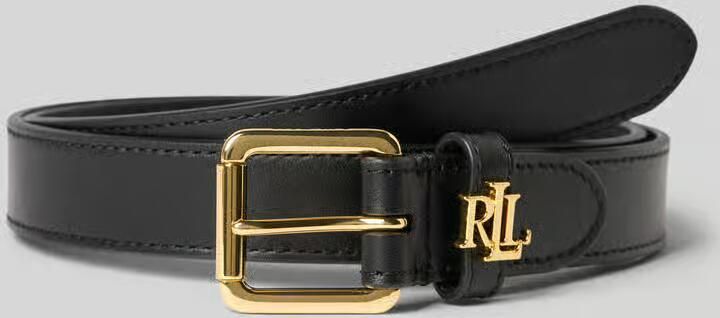 Lauren Ralph Lauren Riem van runderleer met labelapplicatie
