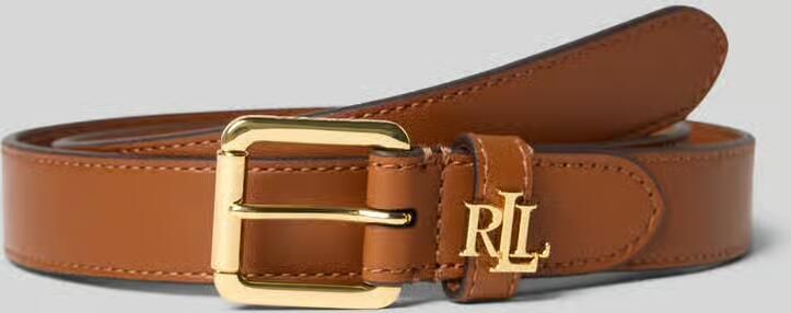 Lauren Ralph Lauren Riem van runderleer met labelapplicatie