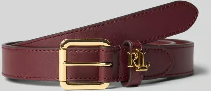 Lauren Ralph Lauren Riem van runderleer met labelapplicatie