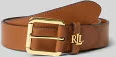 Lauren Ralph Lauren Riem van runderleer met labelapplicatie