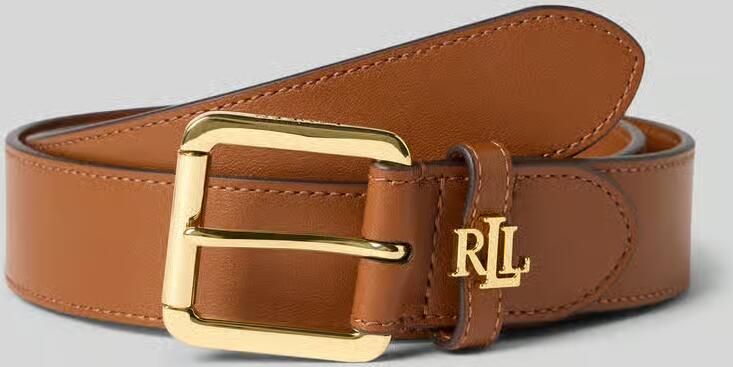 Lauren Ralph Lauren Riem van runderleer met labelapplicatie
