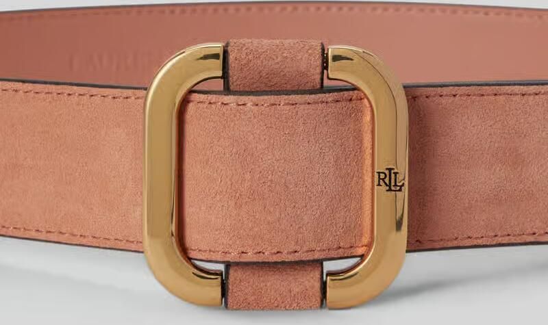 Lauren Ralph Lauren Riem van suède met reliëflogo