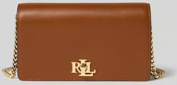Ralph Lauren Leren Schoudertas met Tijdloze Elegantie Brown Dames