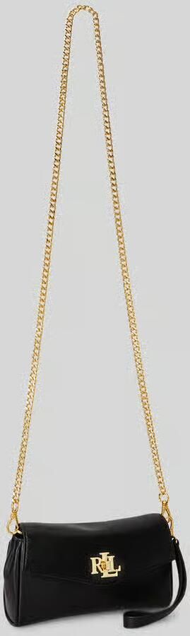 Lauren Ralph Lauren Schoudertas van echt leer met afneembare draagketting