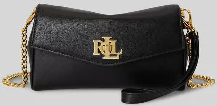 Lauren Ralph Lauren Schoudertas van echt leer met afneembare draagketting - Foto 2