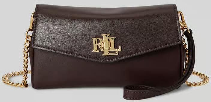 Lauren Ralph Lauren Schoudertas van echt leer met afneembare draagketting - Foto 2