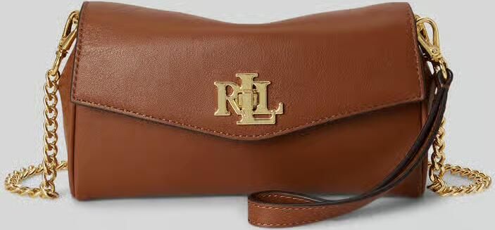 Lauren Ralph Lauren Schoudertas van echt leer met afneembare draagketting - Foto 2