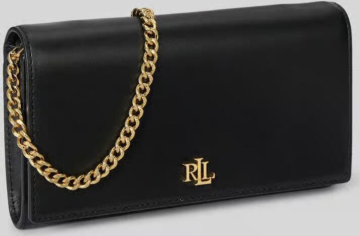 Lauren Ralph Lauren Schoudertas van echt leer met afneembare schouderketting