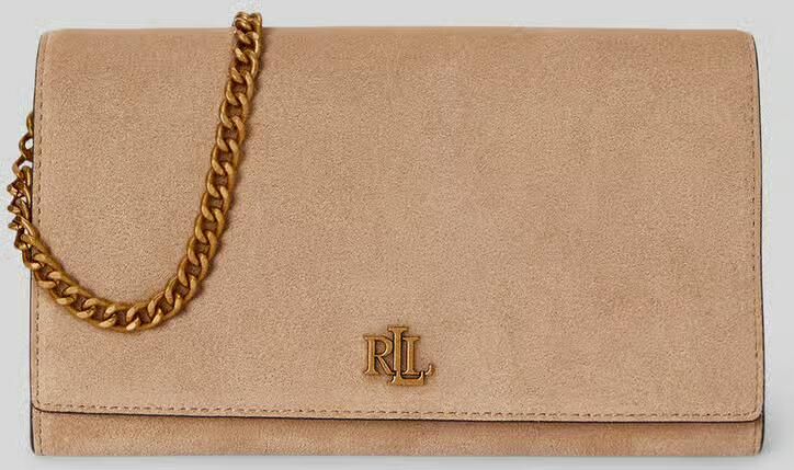 Lauren Ralph Lauren Schoudertas van echt leer met afneembare schouderketting - Foto 2