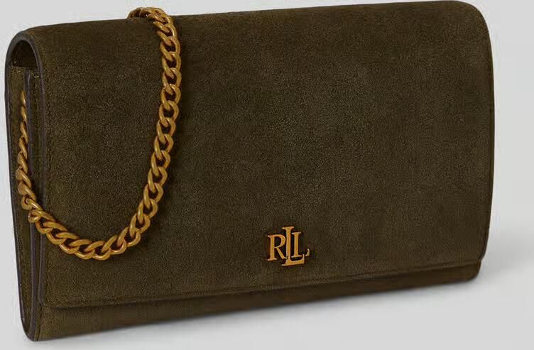 Lauren Ralph Lauren Schoudertas van echt leer met afneembare schouderketting