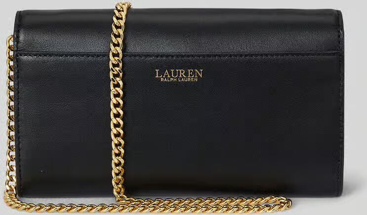 Lauren Ralph Lauren Schoudertas van echt leer met afneembare schouderketting
