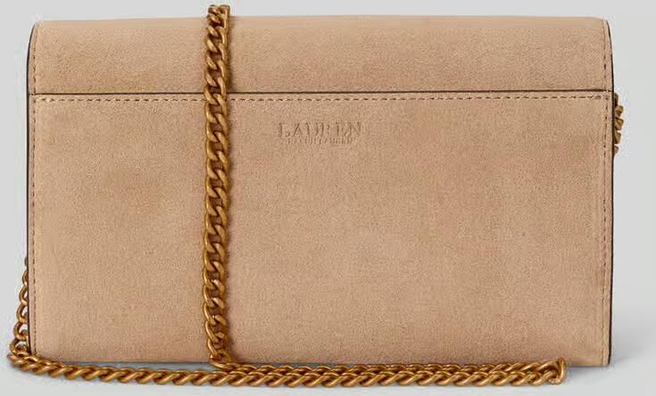 Lauren Ralph Lauren Schoudertas van echt leer met afneembare schouderketting - Foto 2