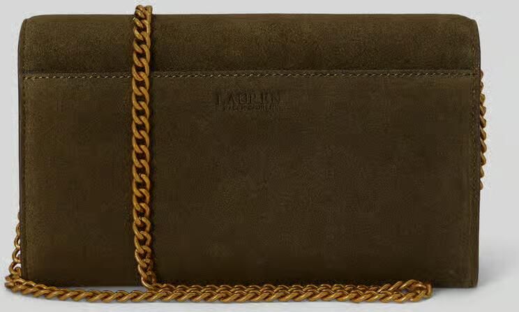 Lauren Ralph Lauren Schoudertas van echt leer met afneembare schouderketting