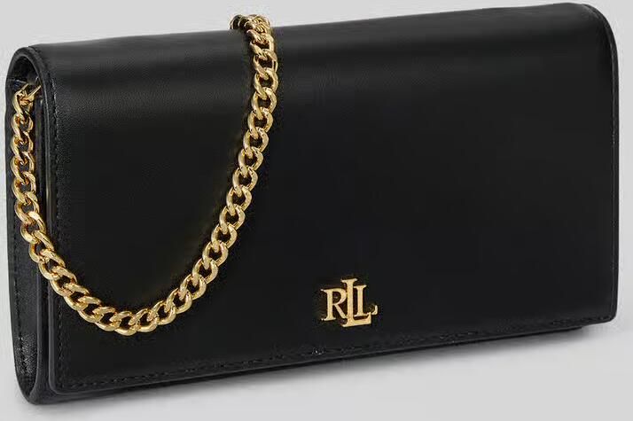 Lauren Ralph Lauren Schoudertas van echt leer met afneembare schouderketting