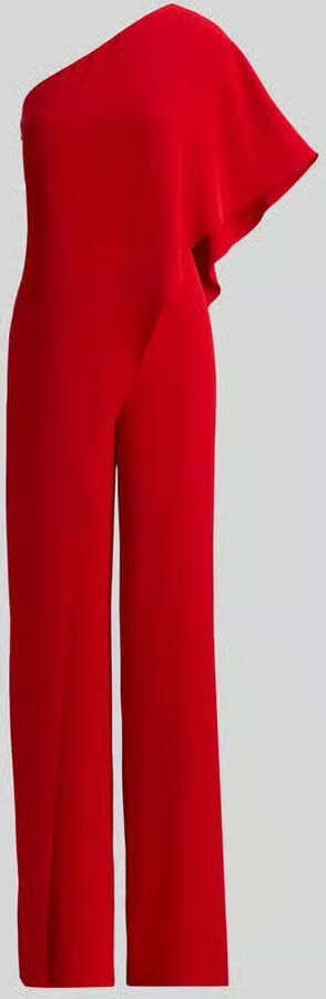 Lauren Ralph Lauren shaped fit jumpsuit met zacht vallende cape-overlay. - Foto 2